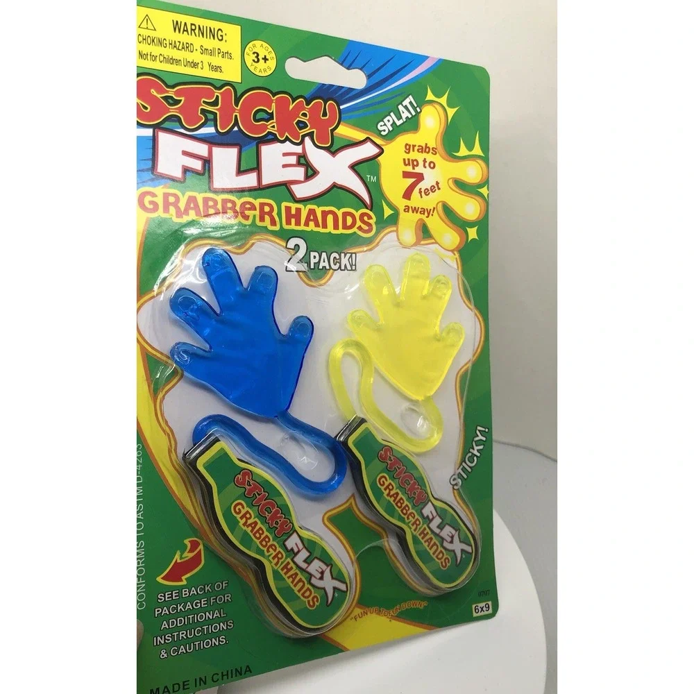2‎ Packs of 2 Sticky Flex Grabber Hands Grab up to 7 feet with 2 inches Hand